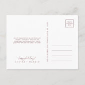 バラミニマル金ゴールド結婚したのクリスマス シーズンポストカード (裏面)