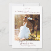 バラミニマル金ゴールド結婚したリトルクリスマス3写真 シーズンカード (正面)