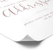 バラミニマル金ゴールド赤ちゃんシャワー住所と封筒 ポスター (角)