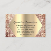 バラメイクアップまつげエクステンションリップグロスロゴ 名刺 (裏面)