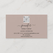 バラメイクアップカスタムアーティストQRオリエンタル 名刺 (裏面)