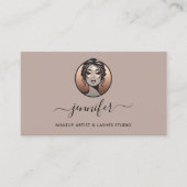 バラメイクアップカスタムアーティストQRオリエンタル 名刺 (正面)