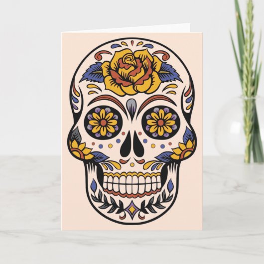 バラメキシコ砂糖スカルの死の日 カード (正面)