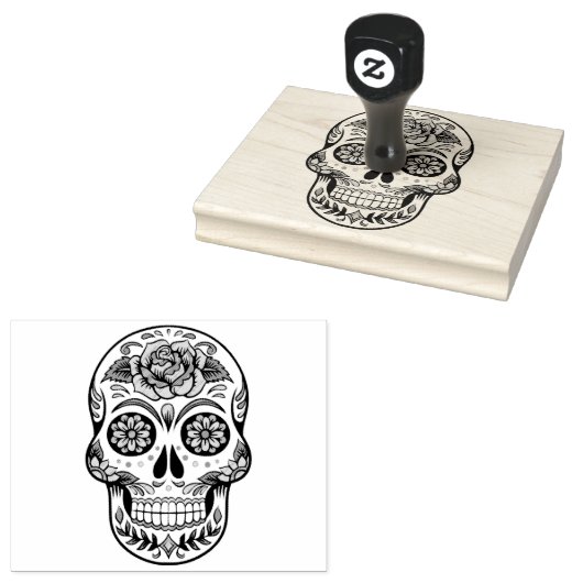 バラメキシコ砂糖スカルの死の日 ラバースタンプ (押印)