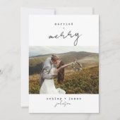 バラメリー金ゴールドと結婚したクリスマスフォト シーズンカード (正面)