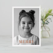 バラメリー金ゴールドクリスマスカード | 休エレガント日 箔招待状 (立ち正面)