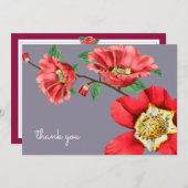 バラモスパーソナライズされた静止フラットノートカード サンキューカード (正面/裏面)