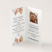 バラモダンカトリック葬儀記念祈りの言葉カード (内部)