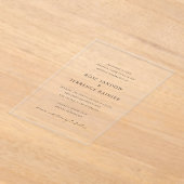 バラモダンクラシー優雅な結婚式 アクリル招待状 (レイダウン)