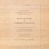 バラモダンクラシー優雅な結婚式 アクリル招待状 (正面)