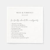 バラモダンクラシー優雅な結婚式 スタンダードカクテルナプキン (正面)