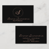 バラモダンゴールドフォイルのカスタマイズ可能 名刺 (正面/裏面)