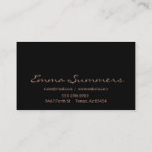 バラモダンゴールドフォイルのカスタマイズ可能 名刺 (裏面)