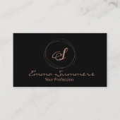 バラモダンゴールドフォイルのカスタマイズ可能 名刺 (正面)