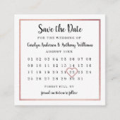 バラモダンゴールドフォイルのカレンダー日付を保存 エンクロージャーカード (正面)