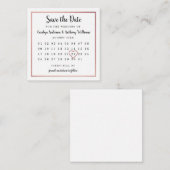 バラモダンゴールドフォイルのカレンダー日付を保存 エンクロージャーカード (正面/裏面)