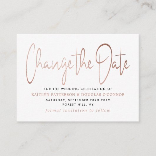 バラモダンゴールドフォイルスクリプト日付の変更 エンクロージャーカード (正面)