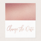 バラモダンゴールドフォイルスクリプト日付カードの変更 名刺 (外部フラット)