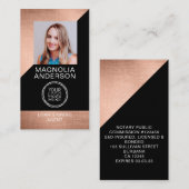 バラモダンゴールドフォイルフォトロゴ名刺 名刺 (正面/裏面)