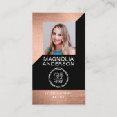 バラモダンゴールドフォイルフォトロゴ名刺 名刺 (正面)