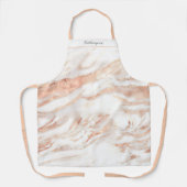 バラモダンゴールドフォイルマーブルパーソナライズされた エプロン (正面)