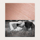 バラモダンゴールドフォイル写真サンキューカード 名刺 (内部フラット)