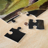 バラモダンチューリップ花束:抽象芸術油彩画 ジグソーパズル (側面)