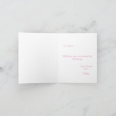 バラモダンハッピーバースデーのパーソナライズ可能カード カード (内部)