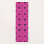 バラモダンバイオレットと黒のドット ヨガマット (裏面)