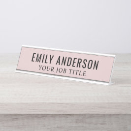 バラモダンピンクの社員 デスクネームプレート