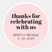 バラモダンホワイトブラックサンキューベイト ラウンドシール (正面)