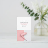 バラモダンホワイトヘアドライヤーフォトサロン 名刺 (スタンド正面)