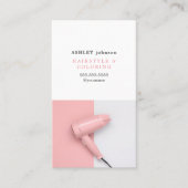 バラモダンホワイトヘアドライヤーフォトサロン 名刺 (正面)