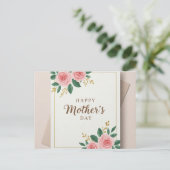 バラモダンマザーズデイカードと金ゴールド詳細 シーズンポストカード (スタンド正面)