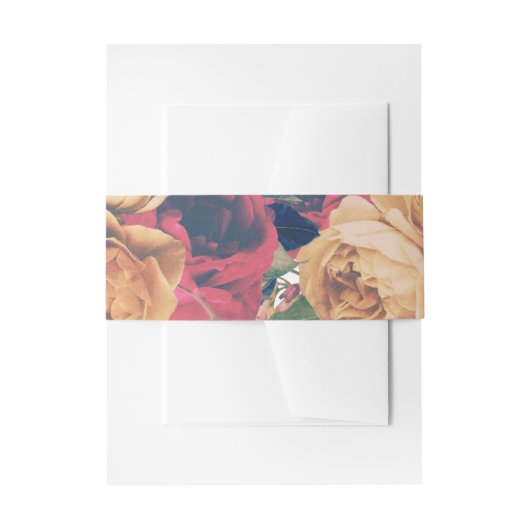 バラモダンヴィンテージボー結婚式招待状 招待状ベリーバンド (正面例)