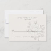 バラモダン植物結婚式RSVPカード 出欠カード (正面)