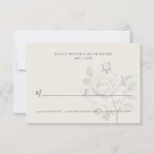 バラモダン植物結婚式RSVPカード 出欠カード (正面)