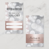 バラモダン金ゴールドとシルバー美しいサロンの紹介 紹介カード (正面/裏面)