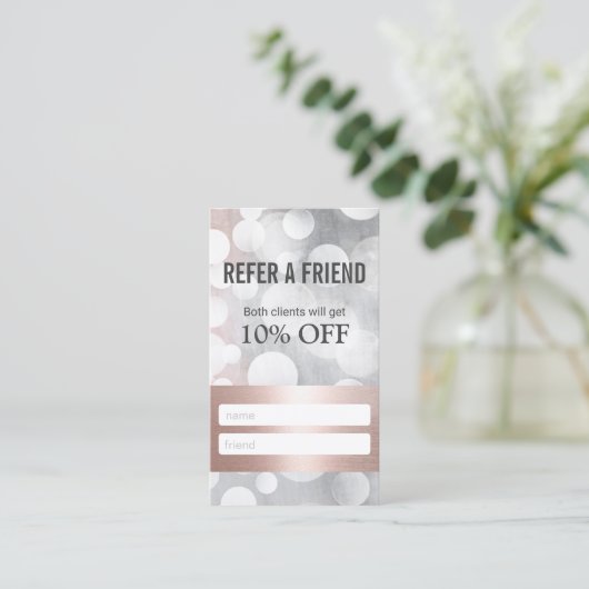 バラモダン金ゴールドとシルバー美しいサロンの紹介 紹介カード (スタンド正面)