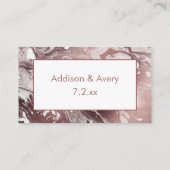 バラモダン金ゴールドとホワイトマーブリードサンキュー エンクロージャーカード (裏面)