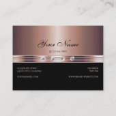 バラモダン金ゴールドと発光ダイヤモンド付きブラック 名刺 (裏面)