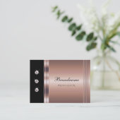 バラモダン金ゴールドと発光ダイヤモンド付きブラック 名刺 (スタンド正面)