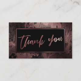 バラモダン金ゴールドと黒のマーブルThank Thank You Insert エンクロージャーカード