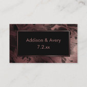 バラモダン金ゴールドと黒のマーブルThank Thank You Insert エンクロージャーカード (裏面)