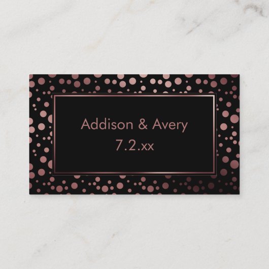 バラモダン金ゴールドと黒の円ありがとう挿入 エンクロージャーカード (裏面)