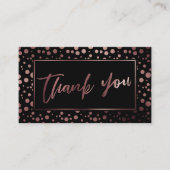 バラモダン金ゴールドと黒の円ありがとう挿入 エンクロージャーカード (正面)