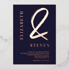 バラモダン金ゴールドアンパサンドはphoto'sと結婚名付ける 箔招待状