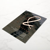 バラモダン金ゴールドアンパサンドはphoto'sと結婚名付ける 箔招待状 (回転した状態)