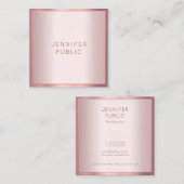 バラモダン金ゴールドエレガントクリエイティブシンプルテンプレート スクエア名刺 (正面/裏面)