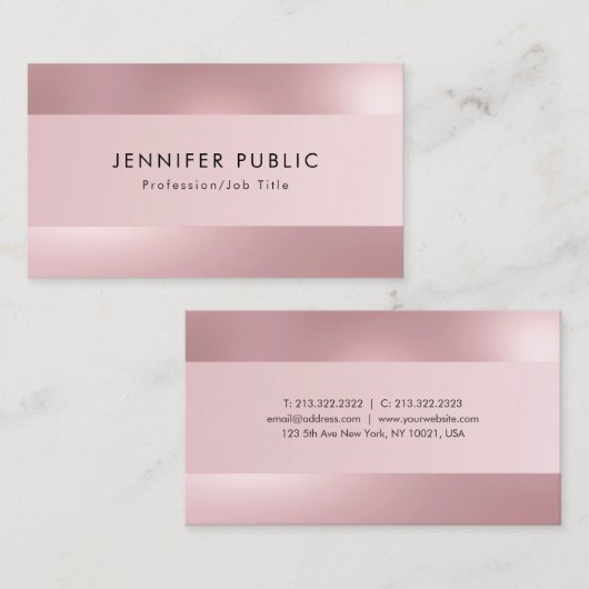 バラモダン金ゴールドエレガントシンプルプロフェッショナル 名刺 (正面/裏面)